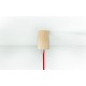 Lampa Skandynawska Minimalistyczna Single Woody Tube