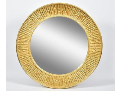 Gold line Lustro okrągłe 1