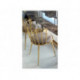 Krzesło jadalniane Glamour Celano gold/brown
