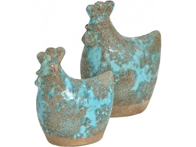 Figurka Kura Ceramiczna Azzurro Old B